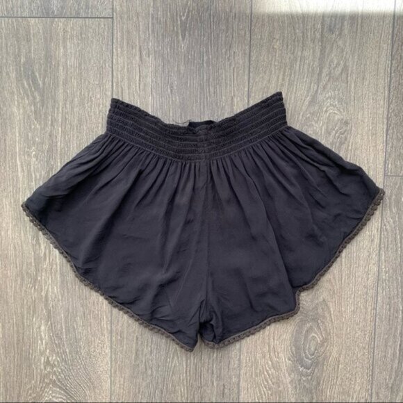 REVOLVE Blue Life Beach Bunny Shorts High Rise Waist Smocked Soft Black Size M - Picture 7 of 11